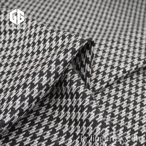 Houndstooth 디자인 니트 자카드 직물 옷